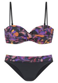 Vivance B&uuml;gel-Bandeau-Bikini Bikini Set Damen - schwarz bedruckt