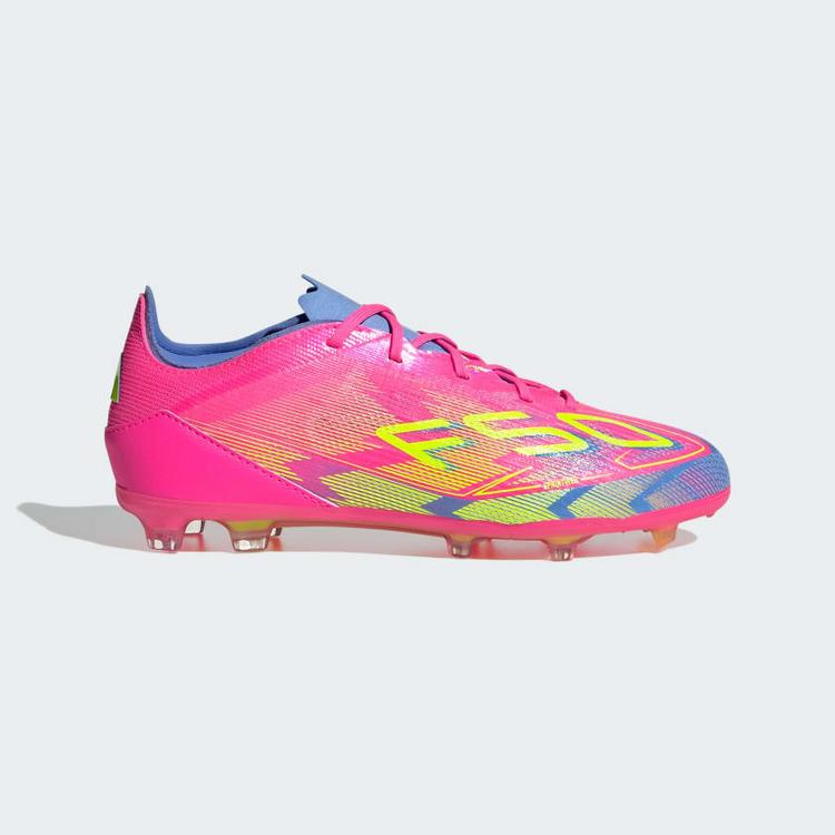 adidas adidas F50 Elite Kids FG Fu&szlig;ballschuh Fu&szlig;ballschuhe Kinder - Lucid Pink / Lucid Lemon / Blue Fusion - 7 | SportScheck