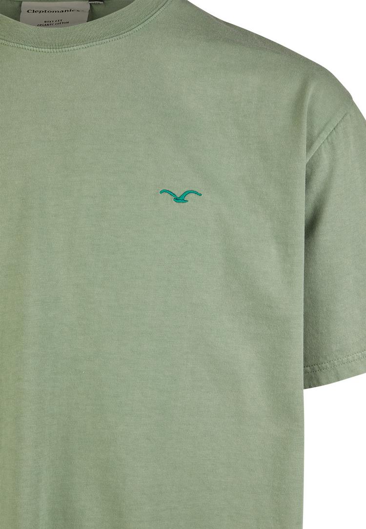 Cleptomanicx Cleptomanicx Boxy Tee Ligull Washed T-Shirt Herren - Comfrey Green - 2 | SportScheck