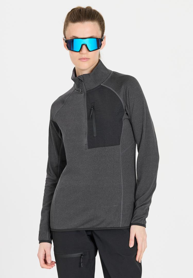 Whistler Whistler Helge Langarmhemd Damen - 1011 Dark Grey Melange - 1 | SportScheck