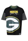 Re:Covered NFL Packers Bay Cut and Sew Oversized Printshirt Herren - Black
