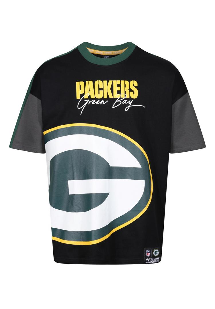 Re:Covered Re:Covered NFL Packers Bay Cut and Sew Oversized Printshirt Herren - Black - 0 | SportScheck