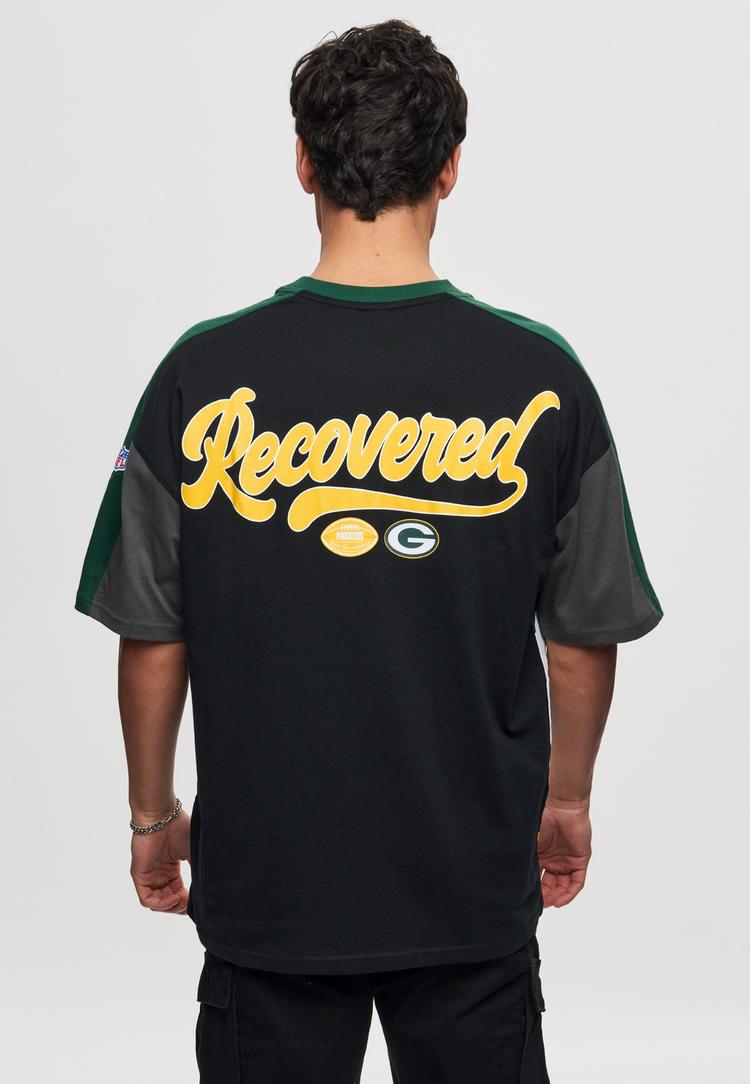Re:Covered Re:Covered NFL Packers Bay Cut and Sew Oversized Printshirt Herren - Black - 3 | SportScheck