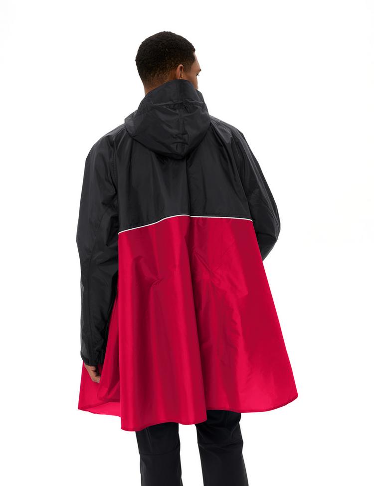 VAUDE VAUDE Valero Poncho Poncho - red/black - 1 | SportScheck