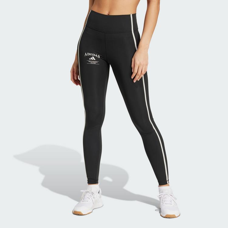 adidas adidas Optime Heritage Full-Length Leggings Leggings Damen - Black / Chalk White - 0 | SportScheck