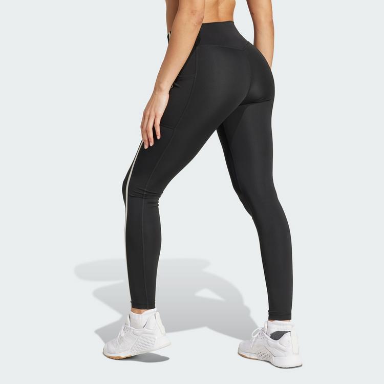 adidas adidas Optime Heritage Full-Length Leggings Leggings Damen - Black / Chalk White - 1 | SportScheck