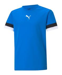 PUMA teamRISE Trikot Kids Hell Fußballtrikot Kinder blauschwarzweiss