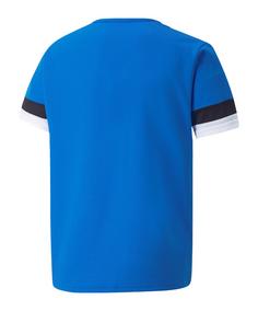 Rückansicht von PUMA teamRISE Trikot Kids Hell Fußballtrikot Kinder blauschwarzweiss