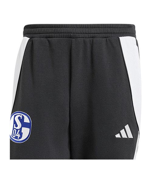 Rückansicht von adidas FC Schalke 04 Jogginghose Trainingshose schwarz