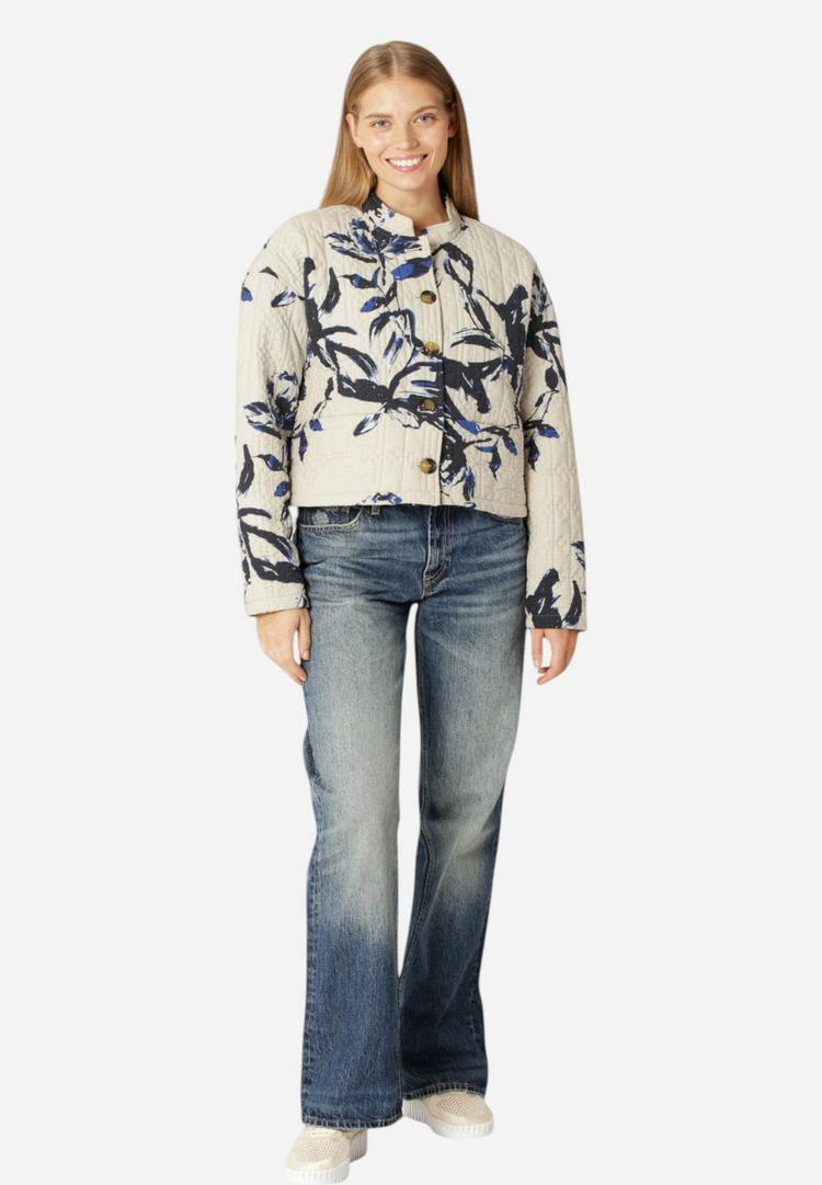 Ilse Jacobsen Ilse Jacobsen QUILTTO01P Steppjacke Damen - Beige Artsy Stroke Flower - 1 | SportScheck