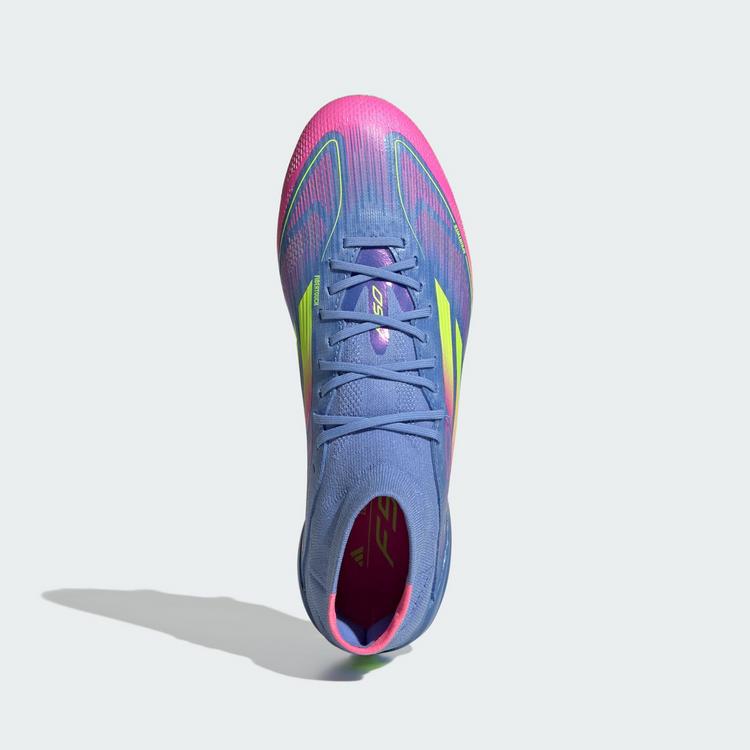 adidas adidas F50 Elite Mid FG Fu&szlig;ballschuh Fu&szlig;ballschuhe Damen - Blue Fusion / Lucid Lemon / Lucid Pink - 0 | SportScheck