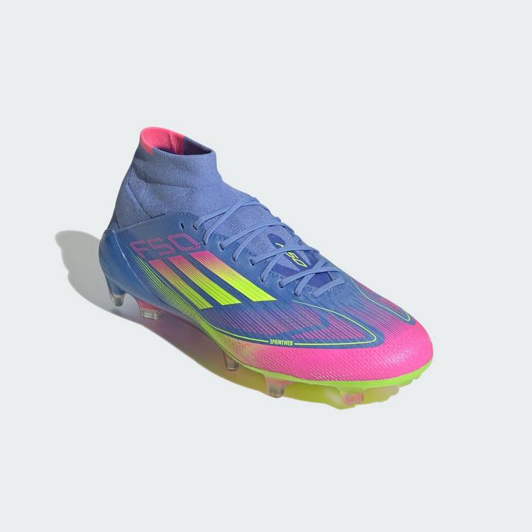 adidas adidas F50 Elite Mid FG Fu&szlig;ballschuh Fu&szlig;ballschuhe Damen - Blue Fusion / Lucid Lemon / Lucid Pink - 2 | SportScheck