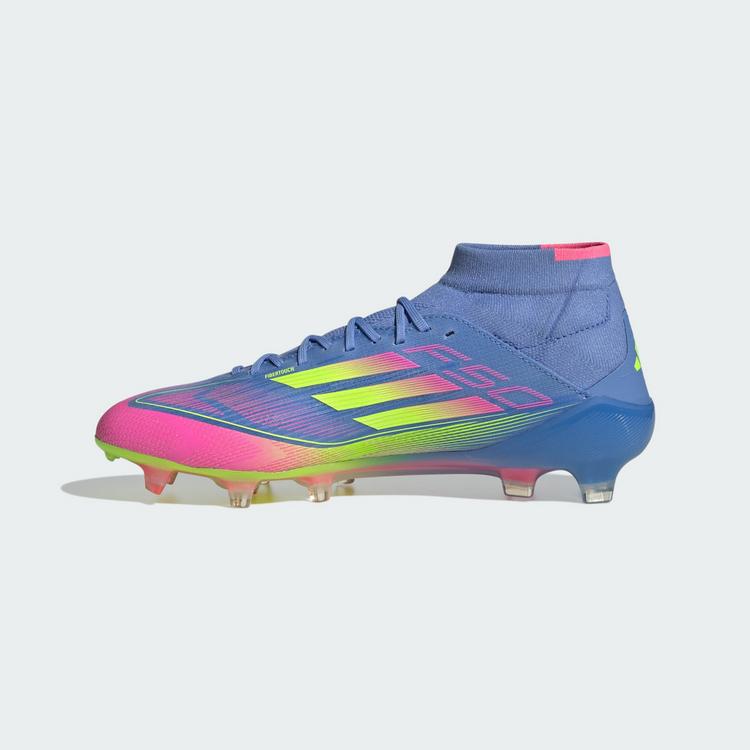 adidas adidas F50 Elite Mid FG Fu&szlig;ballschuh Fu&szlig;ballschuhe Damen - Blue Fusion / Lucid Lemon / Lucid Pink - 4 | SportScheck