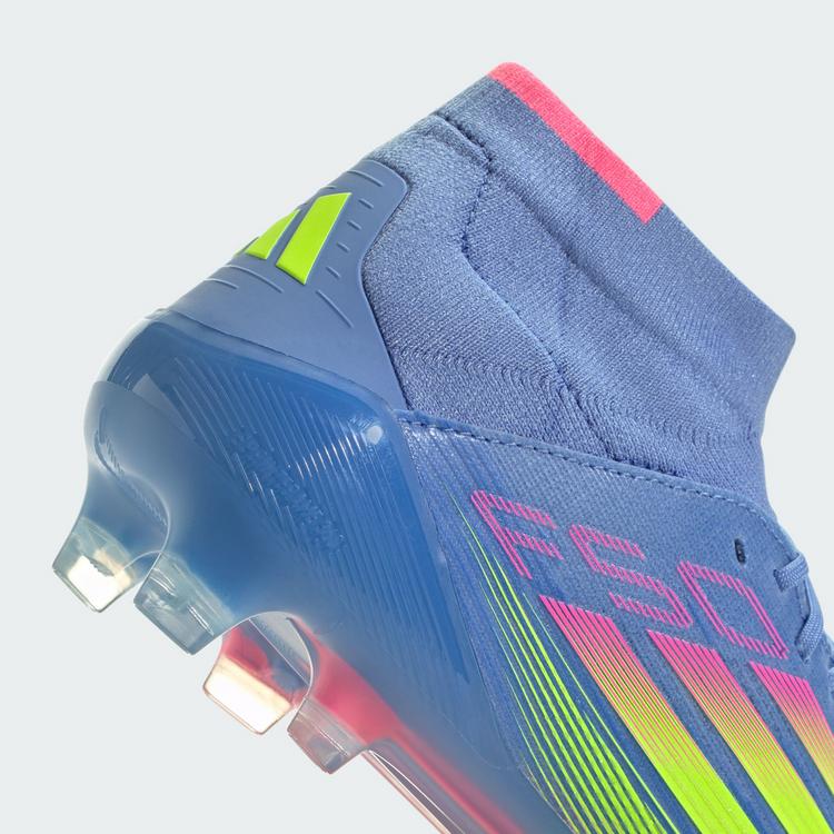 adidas adidas F50 Elite Mid FG Fu&szlig;ballschuh Fu&szlig;ballschuhe Damen - Blue Fusion / Lucid Lemon / Lucid Pink - 6 | SportScheck