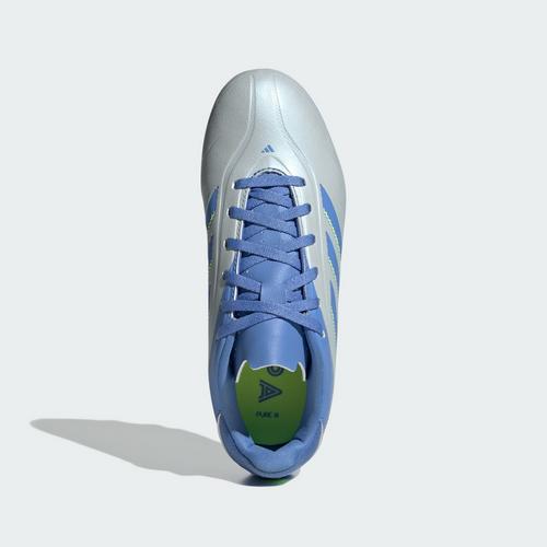 Rückansicht von adidas Copa Pure 3 Club Kids FG/MG Fußballschuh Fußballschuhe Kinder Halo Blue / Blue Fusion / Lucid Lemon