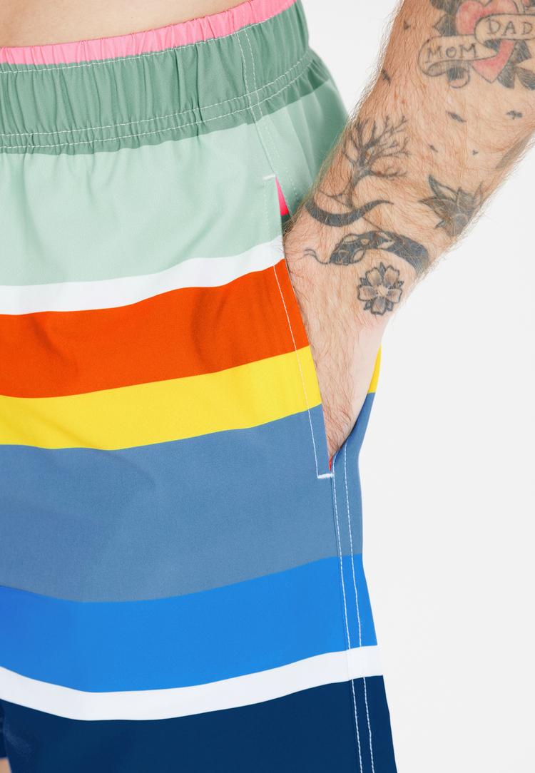 Cruz Cruz Toby Badehose Herren - Print 3624 Rainbow Stripe - 0 | SportScheck