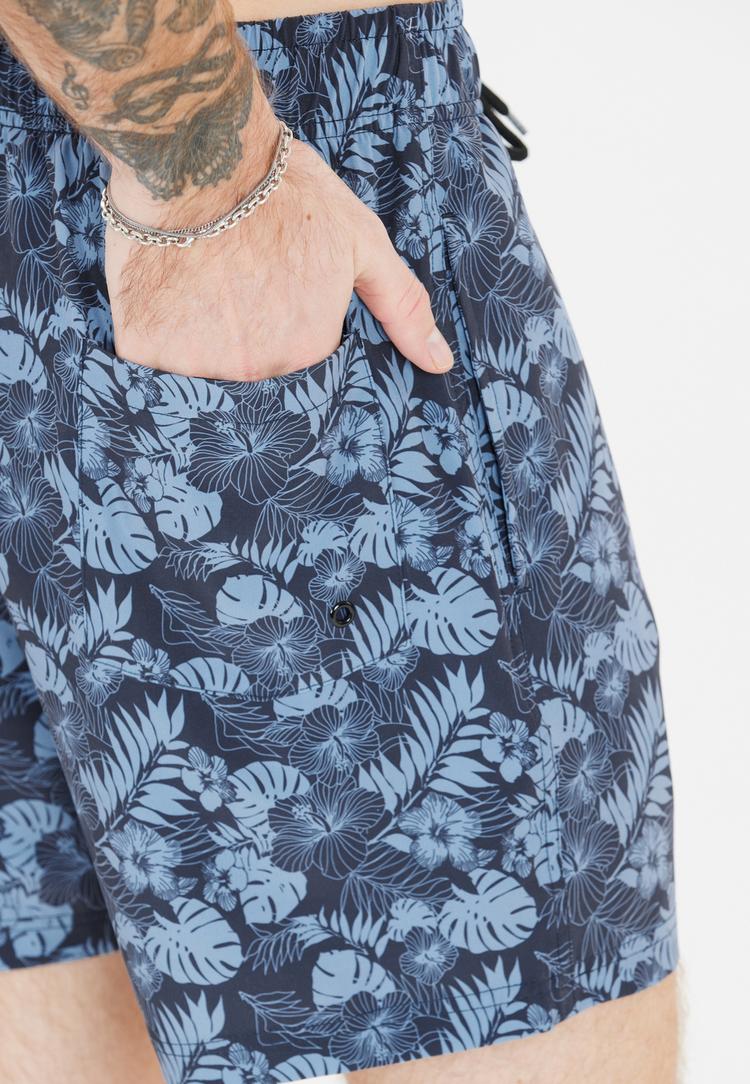 Cruz Cruz Toby Badehose Herren - Print 3614 Navy Tropical - 2 | SportScheck