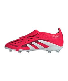 Rückansicht von adidas Predator Elite FT FG Mystic Victory Kids Fußballschuhe Kinder rotweiss