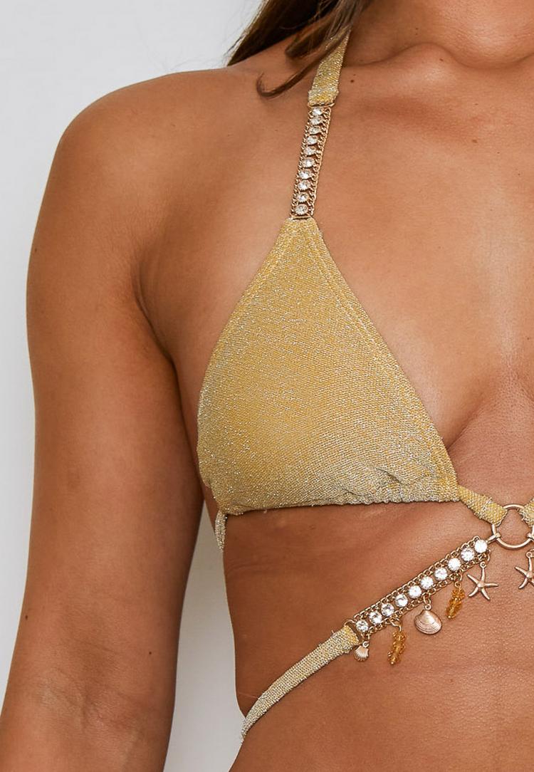 Moda Minx Moda Minx Lumiere Seychelles Bikini Oberteil Damen - Gold - 0 | SportScheck