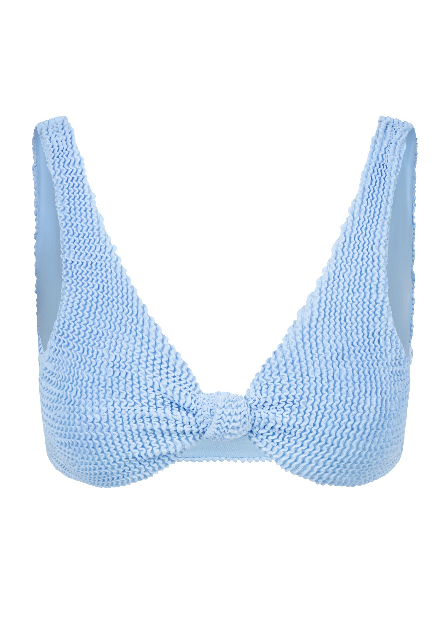 Moda Minx Scrunch Knot Bikini Oberteil Damen - Baby Blue
