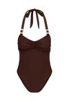 Moda Minx Amour Rouched Badeanzug Damen - Coffee