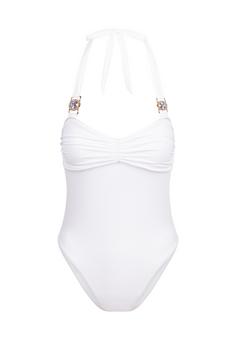 Moda Minx Amour Rouched Badeanzug Damen White