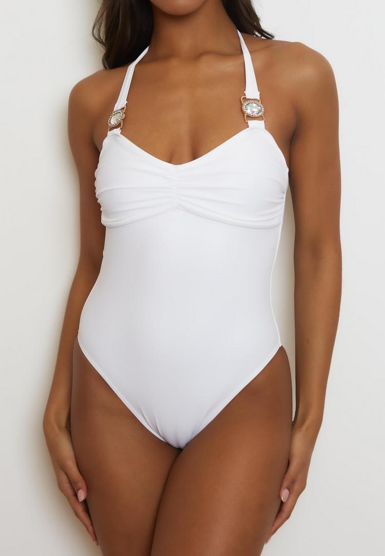Moda Minx Moda Minx Amour Rouched Badeanzug Damen - White - 1 | SportScheck