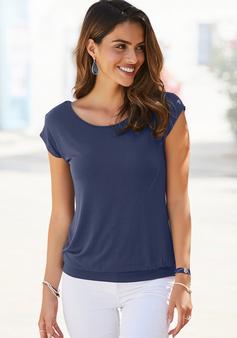 Rückansicht von Lascana Longshirt Longshirt Damen navy