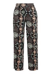 Lascana Strandhose Stoffhose Damen - schwarz-bedruckt