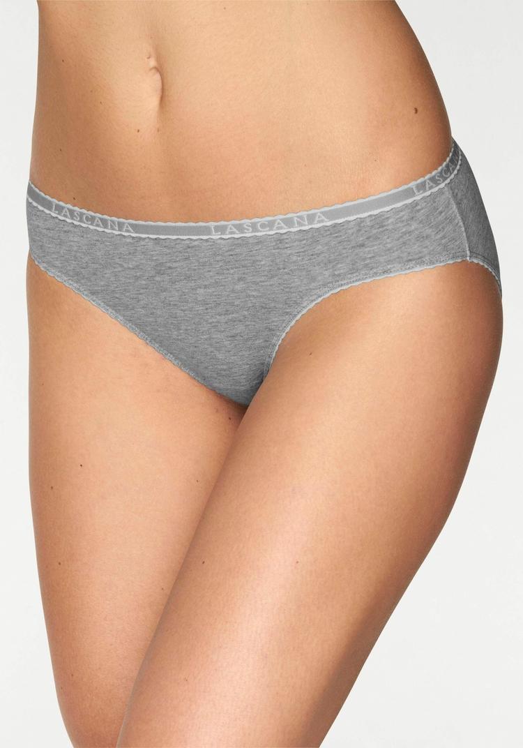 Lascana Lascana Slip Unterhose Damen - grau -  creme - 0 | SportScheck