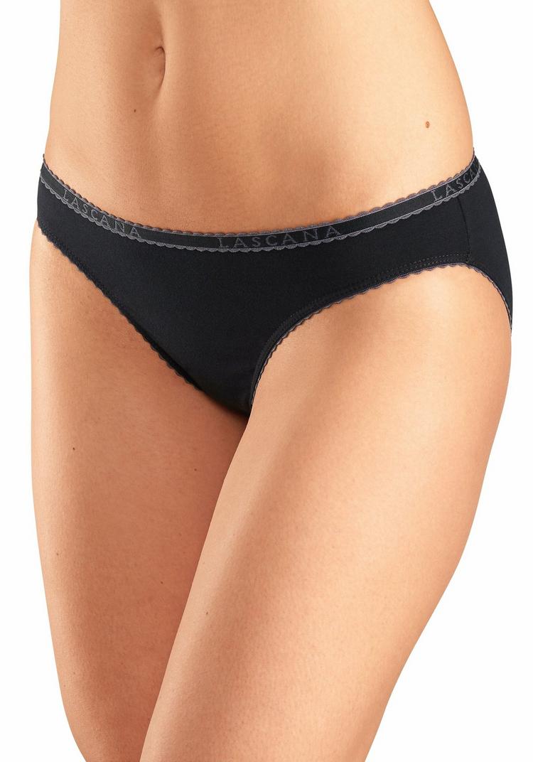 Lascana Lascana Slip Unterhose Damen - schwarz - anthrazit - 0 | SportScheck