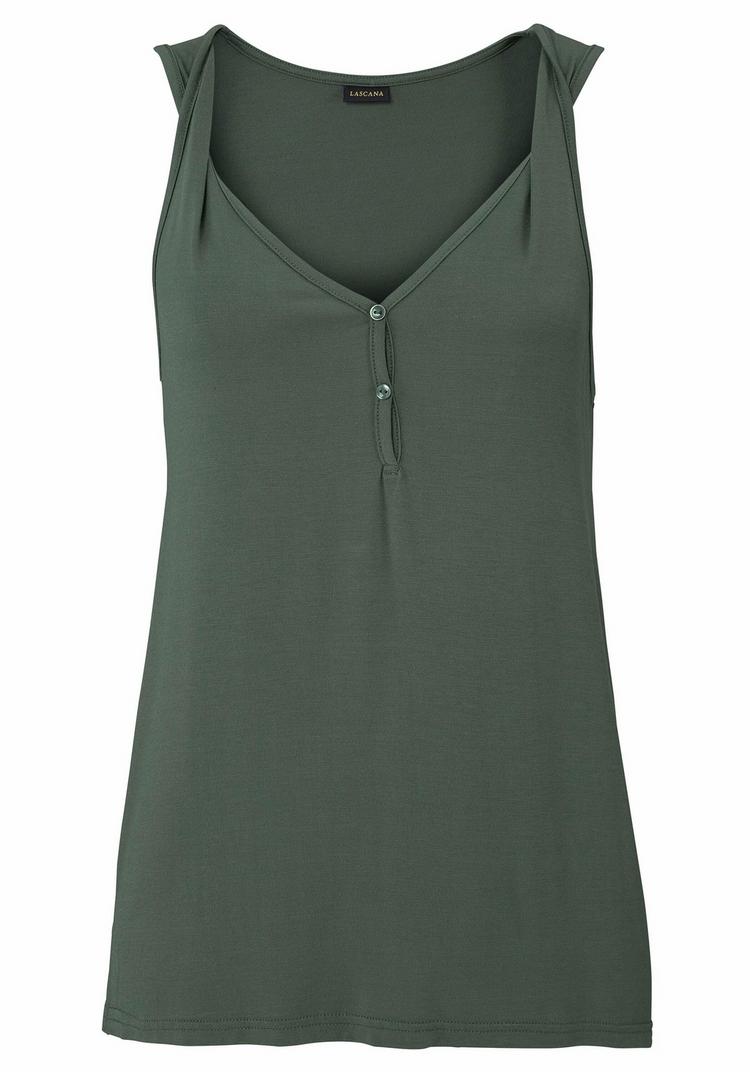 Lascana Lascana Strandtop T-Shirt Damen - flaschengr&uuml;n - 0 | SportScheck