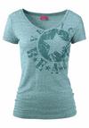 VENICE BEACH Strandshirt T-Shirt Damen - t&uuml;rkis-meliert