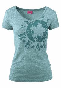 VENICE BEACH Strandshirt T-Shirt Damen - t&uuml;rkis-meliert