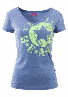 VENICE BEACH Strandshirt T-Shirt Damen blau-meliert