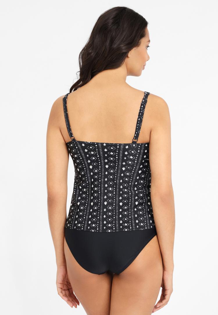 Lascana Lascana B&uuml;gel-Tankini Bikini Set Damen - schwarz-creme - 2 | SportScheck