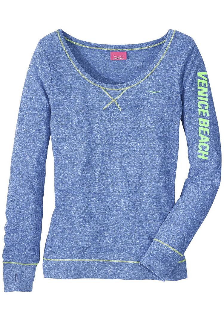VENICE BEACH VENICE BEACH Langarmshirt Langarmshirt Damen - blau-meliert - 0 | SportScheck