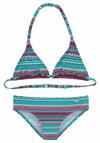 Buffalo Triangel-Bikini Bikini Set Damen - t&uuml;rkis-gestreift