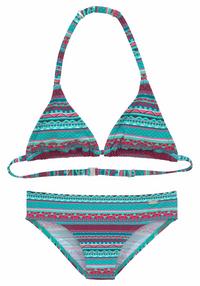 Buffalo Triangel-Bikini Bikini Set Damen - t&uuml;rkis-gestreift
