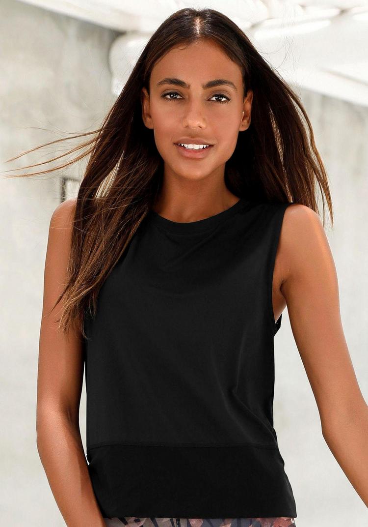 LASCANA Active LASCANA Active Kurzarmshirt T-Shirt Damen - schwarz - 0 | SportScheck