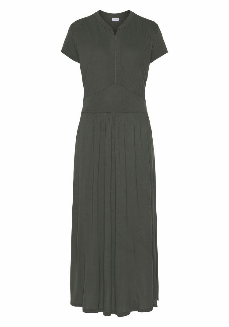 Lascana Lascana Midikleid Kleid Damen - dunkelgr&uuml;n - 0 | SportScheck