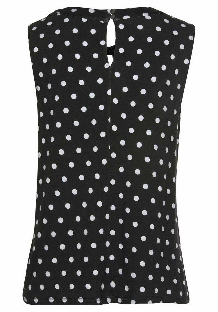 Lascana Lascana Tanktop Tanktop Damen - schwarz-wei&szlig;-gepunktet - 0 | SportScheck