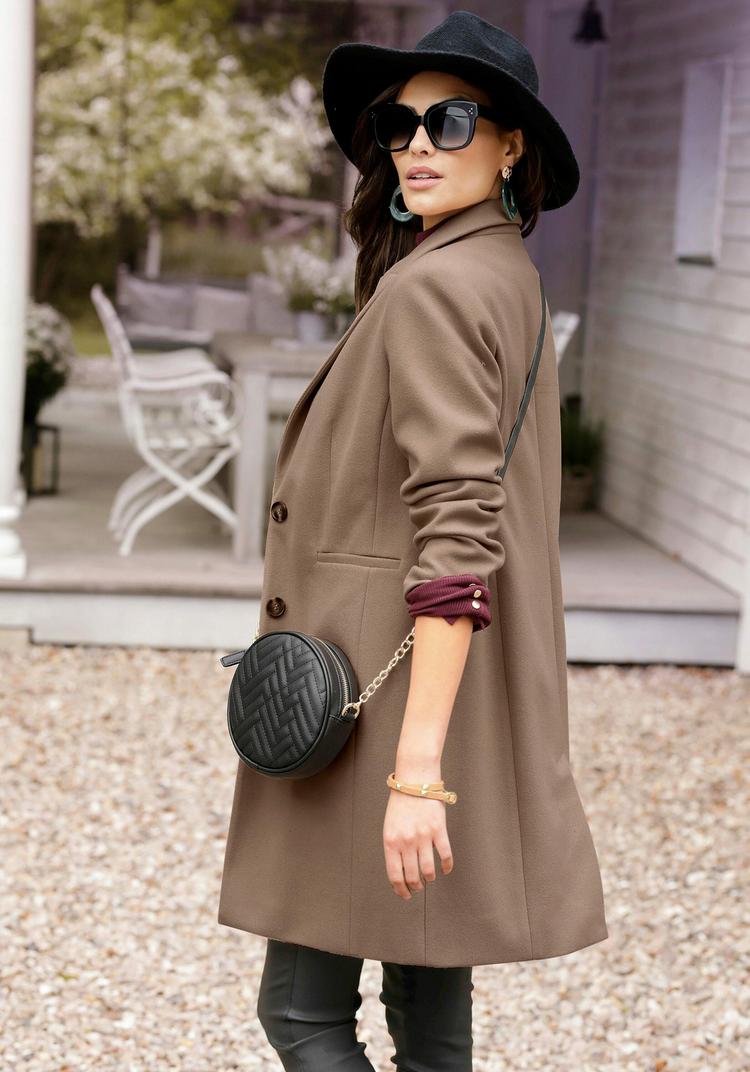 Lascana Lascana Kurzmantel Trenchcoat Damen - camelfarben - 0 | SportScheck