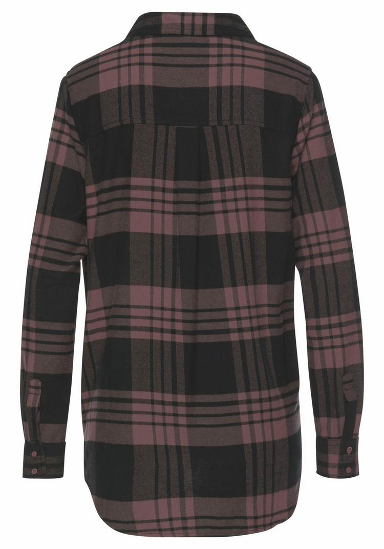 Lascana Lascana Hemdbluse Kurzarmbluse Damen - lila-schwarz-kariert - 0 | SportScheck