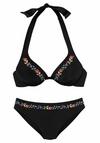 Buffalo B&uuml;gel-Bikini Bikini Set Damen - schwarz-bestickt