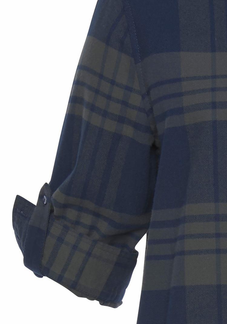 Lascana Lascana Hemdbluse Kurzarmbluse Damen - blau-grau-kariert - 1 | SportScheck