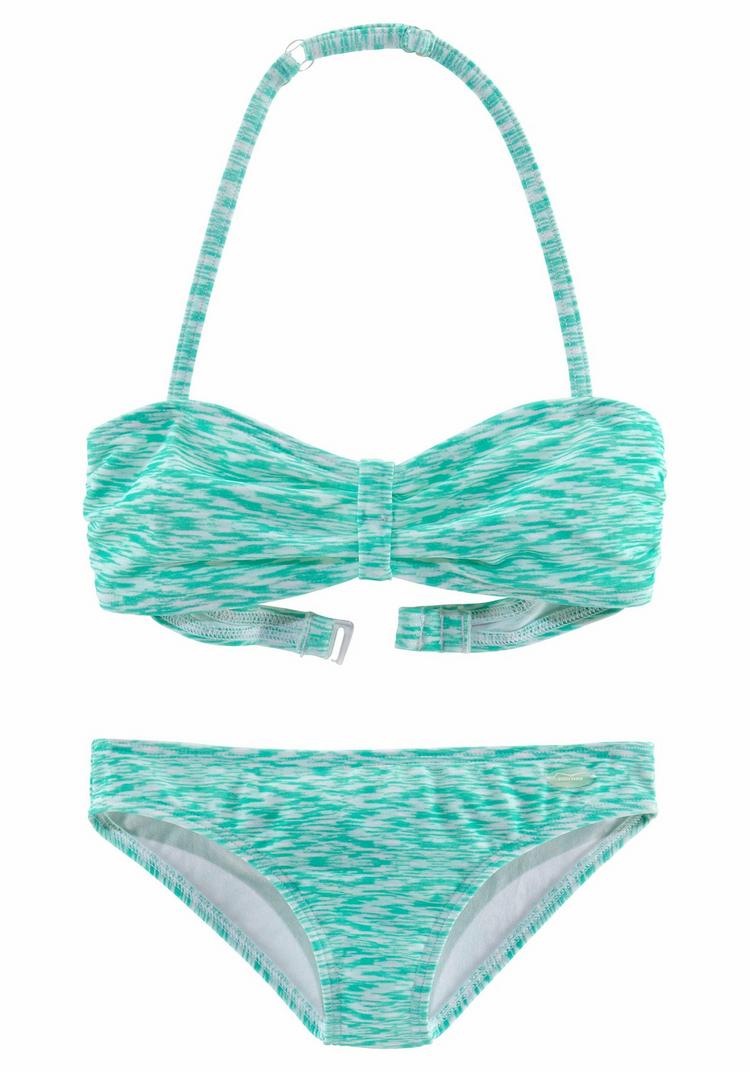 VENICE BEACH VENICE BEACH Bandeau-Bikini Bikini Set Damen - mint-wei&szlig; - 0 | SportScheck