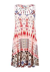 Buffalo Strandkleid Tr&auml;gerkleid Damen - creme-bedruckt