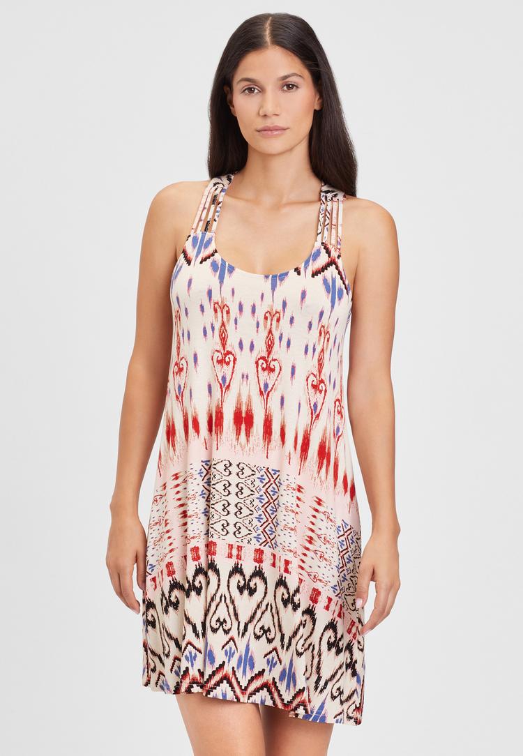 Buffalo Buffalo Strandkleid Tr&auml;gerkleid Damen - creme-bedruckt - 1 | SportScheck