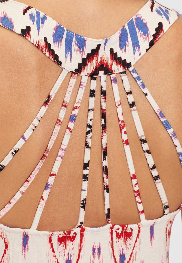 Buffalo Buffalo Strandkleid Tr&auml;gerkleid Damen - creme-bedruckt - 1 | SportScheck